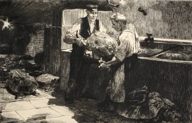 Ilustração "da rua em Londres", bar. por G. Charpentier et Cie, 1884